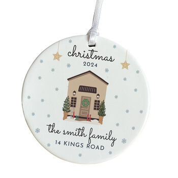 Personalised Christmas Ornament With Family Name And Address, 3 of 7
