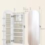 Mirror With Storage LED Lockable Jewellery Cabinet Wall, thumbnail 2 of 7