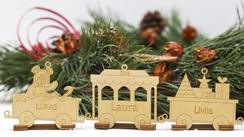Family Train Personalised Christmas Tree Decoration, 3 of 7