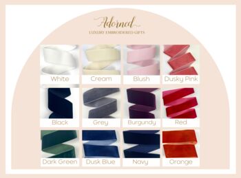 Embroidered Velvet Ribbon Place Setting, 7 of 9