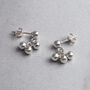 Sterling Silver Ball Bell Dangly Studs, thumbnail 2 of 4