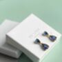 Something Blue Sapphire Wedding Earrings, thumbnail 5 of 8