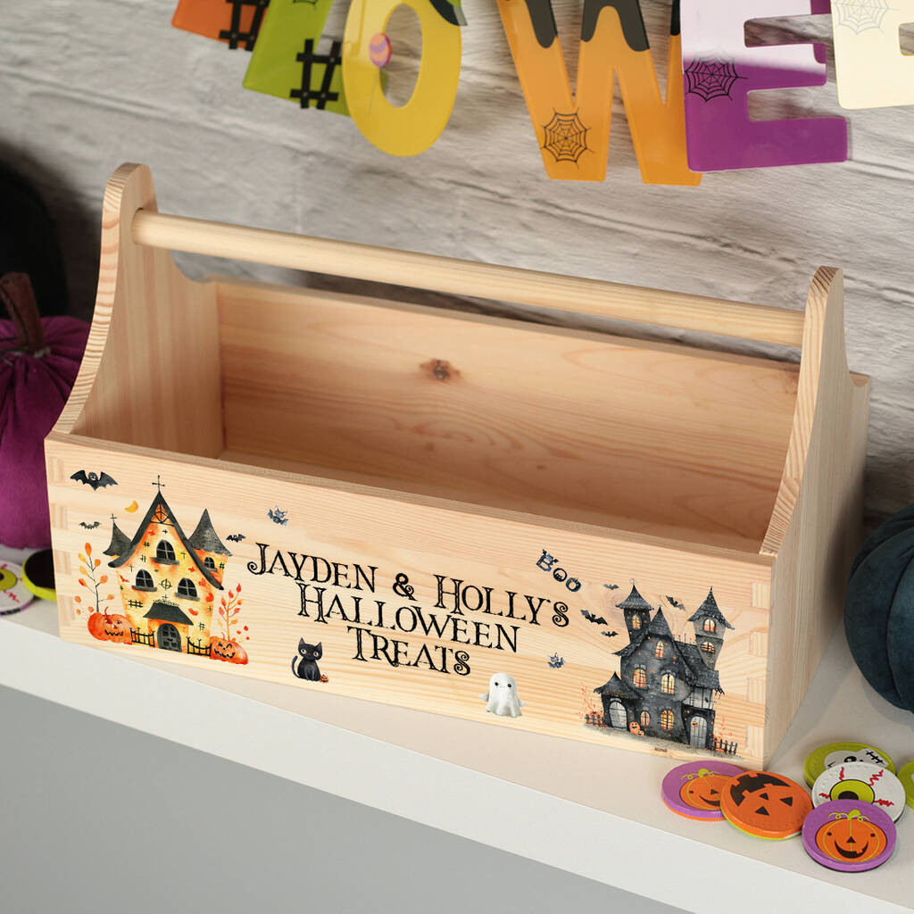 Haunted House Halloween Trick Or Treat Caddy