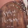 Circle Wooden Wedding Welcome Sign, thumbnail 3 of 3