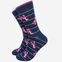 Men's Striped Lobster Bamboo Socks Gift Set, thumbnail 3 of 5