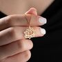 Sterling Silver Lotus Flower Necklace, thumbnail 2 of 10