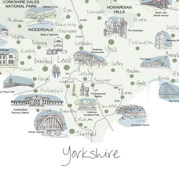 Illustrated Yorkshire Map, 6 of 8