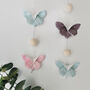 Nursery Mobile Wall Decor Pink,Cream,Mint Butterfly, thumbnail 9 of 12