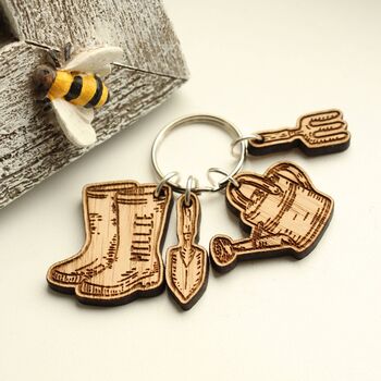 Personalised Gardening Keyring Gift For Gardener, 3 of 8