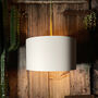 White Cotton Lampshade With Copper Foil Lining, thumbnail 3 of 6