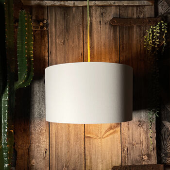 White Cotton Lampshade With Copper Foil Lining, 3 of 6