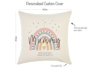 Personalised Mummy Rainbow Cushion, 6 of 6