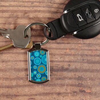 Abstract Circles Millefiori Handprinted Keyring, 2 of 10