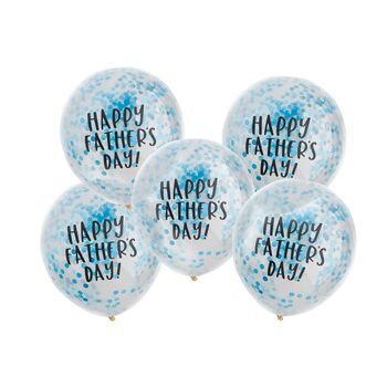 Five Happy Father's Day Confetti Balloons, 2 of 2