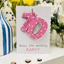Personalised 10th Birthday Card Wooden Number Gift, thumbnail 2 of 2