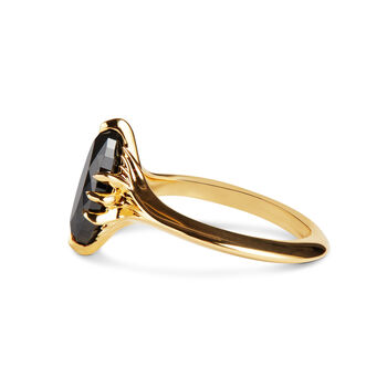 18ct Yellow Gold And Black Diamond Ring, 3 of 4