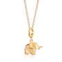 18ct Gold Origami Elephant Charm Necklace, thumbnail 1 of 4