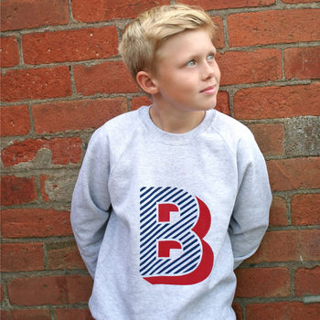 Personalised Kids Initial Sweatshirt, 4 of 11