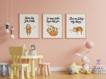 So Many Smiles Begin With You Sloth Print, 4 of 5