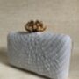 White Pearl Handcrafted Rectangular Clutch Bag, thumbnail 8 of 10