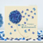 Retirement Butterfly Blue Hydrangea Card, Not 3D, thumbnail 1 of 12
