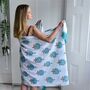 Aqua Shell Print Sarong, thumbnail 2 of 3