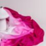 100% Mulberry Silk Scarf, Ombre Hot Pink And White, thumbnail 1 of 7