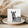 Capella The Zebra Safari Hand Drawn Blank Greeting Card, thumbnail 1 of 6