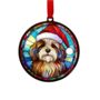 Tibetan Terrier In Santa Hat Suncatcher Decoration, thumbnail 6 of 6