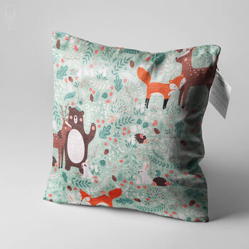 Cushion Cover For Kids, Deer, Bear, Fox, Rabbit Themed, 3 of 7