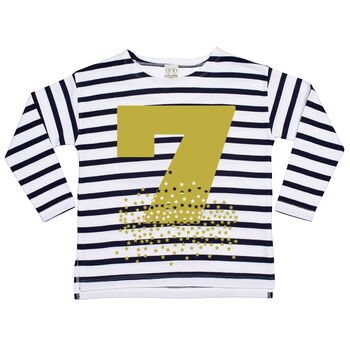 Age Number One To Nine Stripy Tshirt, 10 of 12