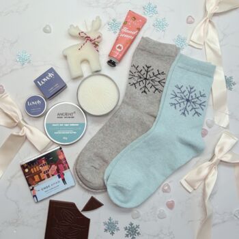 Teen Christmas Self Care Gift Box – Candle, Socks And Skincare Pamper Set, 2 of 10