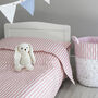 Pink Stripe Duvet Cover And Pillowcase Set Two Sizes, thumbnail 5 of 9