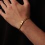 Gold Charm Name Initials Date Message Bracelet For Men And Women, thumbnail 4 of 12
