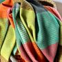 Soft Colour Block Check Scarf In Autumn Colours, thumbnail 4 of 5