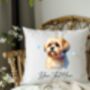 Personalised Shorthaired Lhasa Apso Hearts Cushion Cover Gift, thumbnail 2 of 2