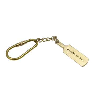 Personalized Brass Cricket Bat Keyring, 4 of 9