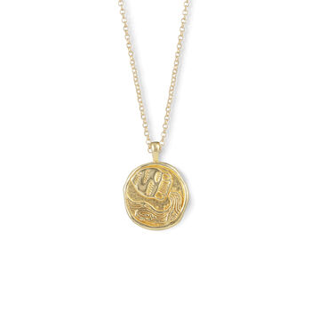 Aquarius Zodiac Coin Pendant Necklace, 2 of 5