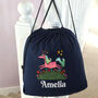 Personalised Unicorn Drawstring Pe Kit Bag, thumbnail 5 of 5