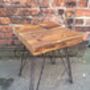 Industrial Reclaimed Hairpin Bedside Side Table 246, thumbnail 4 of 5
