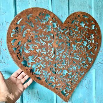 Rusted Heart Wall Hanging Low Stock, 2 of 3