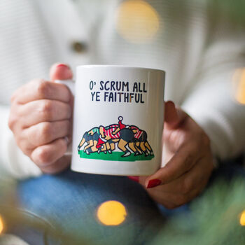 Funny Rugby Christmas Mug, 3 of 3