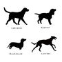 Personalised Couple Walking With Dog Map Print, thumbnail 3 of 11