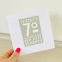 70th Birthday Card ~ Handmade, thumbnail 1 of 2