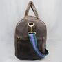 'Watkins' Men's Leather Travel Bag In Chestnut, thumbnail 8 of 12
