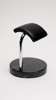 Nero Marquina Marble Watch Stand Silver, 2 of 6