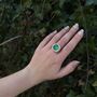 Large Round Turquoise Reef Adjustable Ring, thumbnail 1 of 6