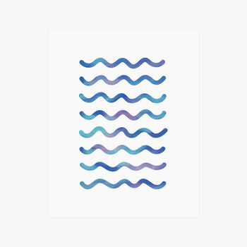 Rivers And Waves A4 Giclée Art Print, 3 of 3