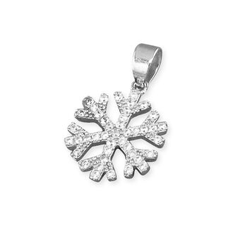 Sterling Silver Crystal Snowflake Necklace, 3 of 4