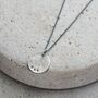 Men's Personalised Textured Disc Necklace, thumbnail 2 of 5